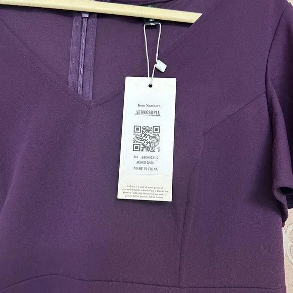 Chic Asymmetrical Purple Gown - Picture 3 of 5